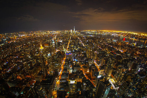 Night view from the Empire State Building