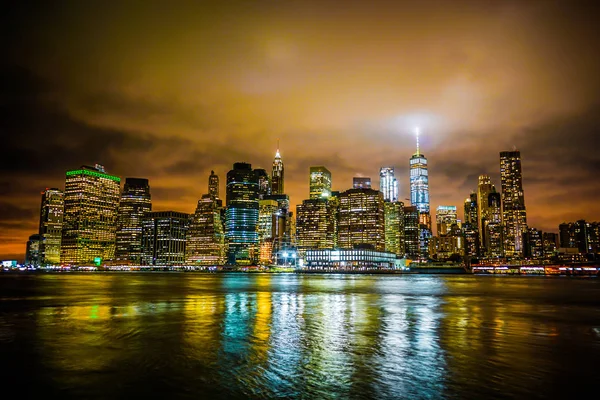 New York Manhattan Night View — 스톡 사진