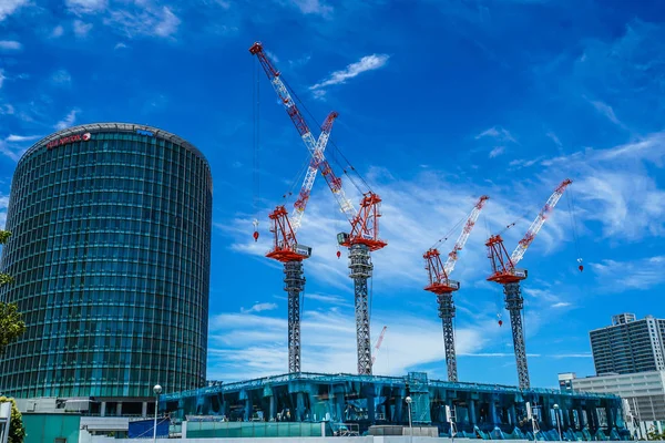 Bill Minato Mirai Cidade Construção — Fotografia de Stock