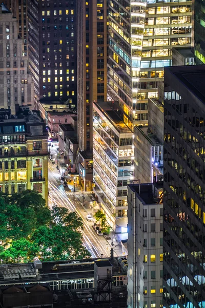 Nueva York Manhattan Vista Nocturna — Foto de Stock