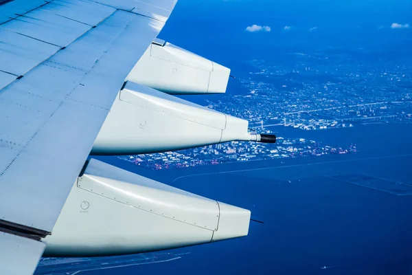 Osaka Stadsbild Sett Utifrån Ett Flygplan — Stockfoto