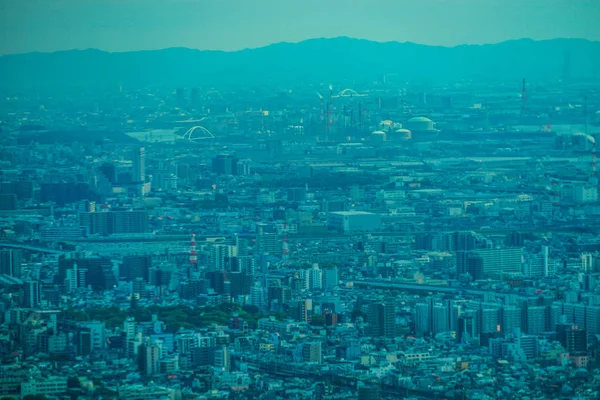 大阪市从安本纳巴希航站楼的景观 — 图库照片