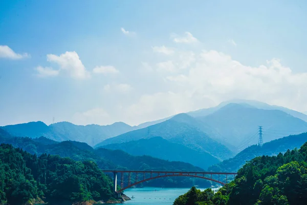 Presa Miyagase Puente Del Arco Iris Kanagawa — Foto de Stock