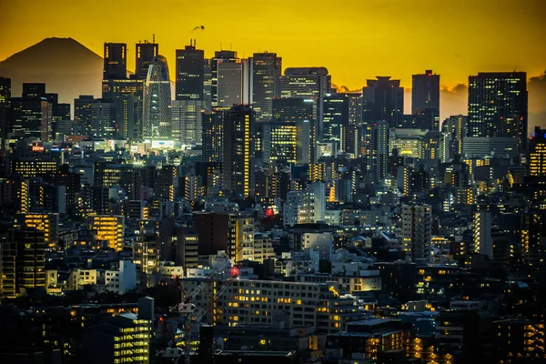 Tramonto Dal Centro Civico Bunkyo Shinjuku — Foto Stock