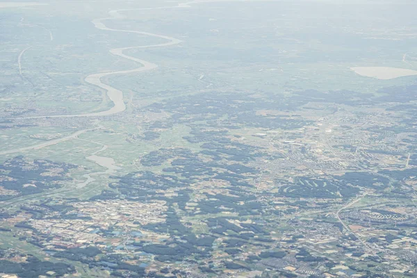 Vista Desde Avión Chiba — Foto de Stock