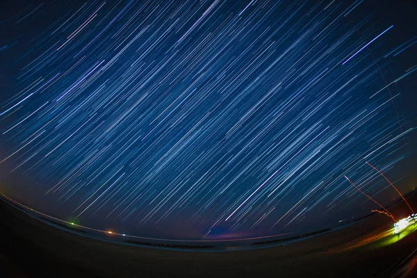 Sendai Arahama海岸可见的星空 — 图库照片
