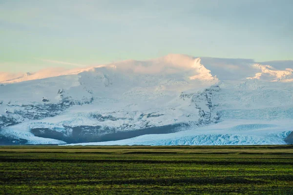 Islanda Fjallsarlon Lago Neve Montagna — Foto Stock