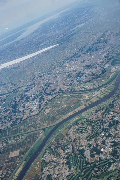 Vista Desde Avión Chiba — Foto de Stock