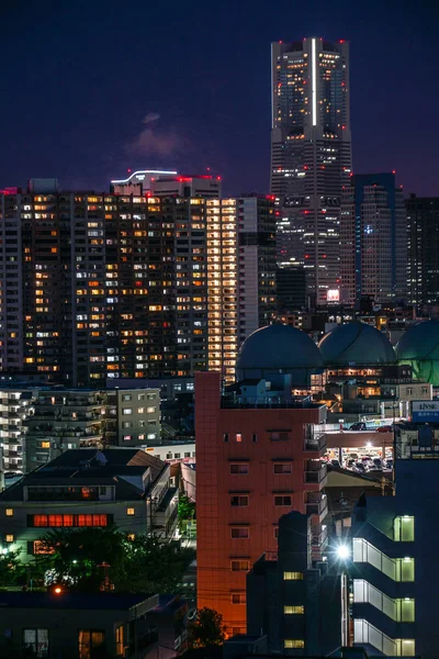 Minato Mirai Nattutsikt — Stockfoto