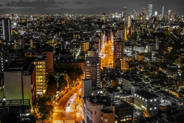 Tóquio Vista Noturna Partir Bunkyo Civic Center — Fotografia de Stock