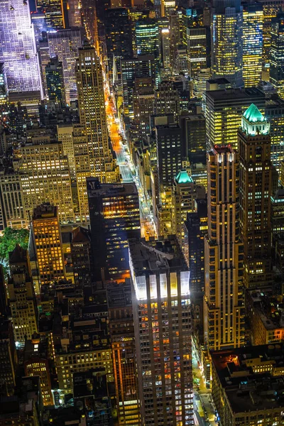 Nova York Vista Noturna Vista Empire State Building — Fotografia de Stock