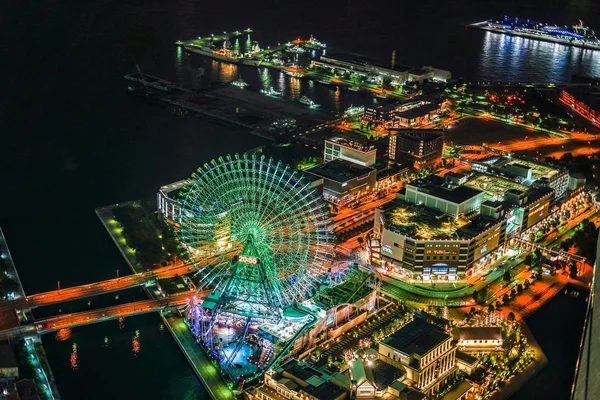Нічний Вид Вежу Йокогама — стокове фото