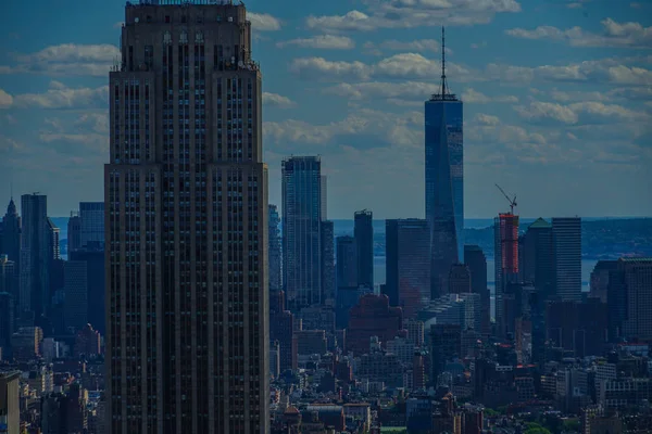 Utsikt Från Rockefeller Center Top Rock Empire State Building — Stockfoto