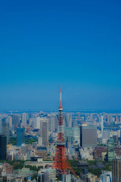 Tokyo Tower Och Stadslandskap — Stockfoto