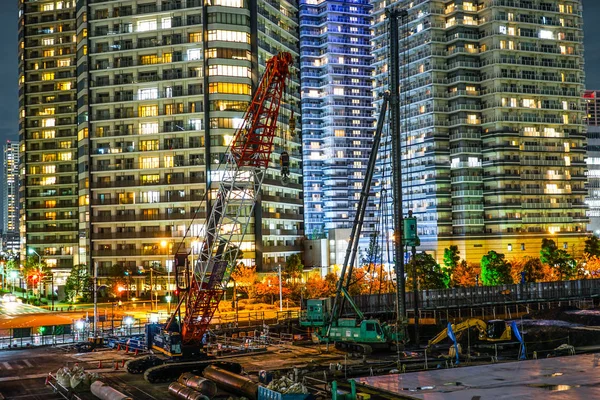 Byggarbetsplats För Yokohama Minato Mirai — Stockfoto