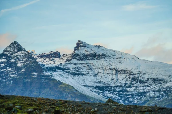 Iceland Fjallsarlon Lake Snow Mountain — ストック写真