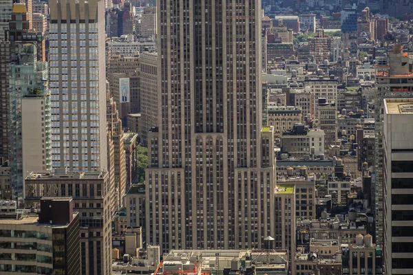 Widok Rockefeller Center Szczyt Skały Empire State Building — Zdjęcie stockowe