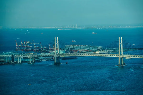 Porto Yokohama Visibile Yokohama Landmark Tower — Foto Stock