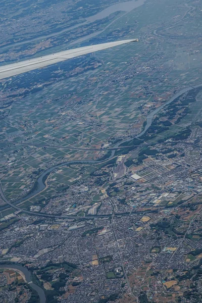 Vista Desde Avión Chiba — Foto de Stock