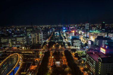 Nagoya TV Kulesi 'nin gözlemevinden gün batımı