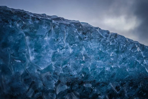 氷の洞窟の氷の壁 アイスランド Vatnajkull氷河 — ストック写真