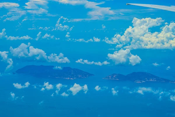 Moln Och Himmel Sett Från Ett Flygplan — Stockfoto