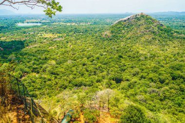 Manzara Sigirya kayasının tepesinden görünüyor.