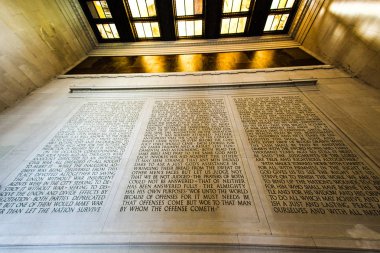 Lincoln Anıtı 'nın duvar resmi, Lincoln Anıtı.