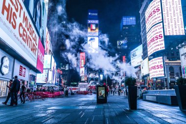 New York Times Meydanı 'nın gece manzarası (Timessquare)