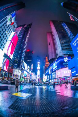 New York Times Meydanı 'nın gece manzarası (Timessquare)