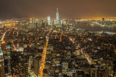 Empire State Binası 'ndan New York gece görüşü