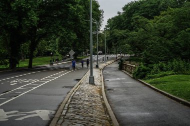 Central Park Kaldırımı seçici odak