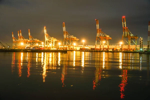 Vista Nocturna Del Puerto Del Daikokufuto — Foto de Stock