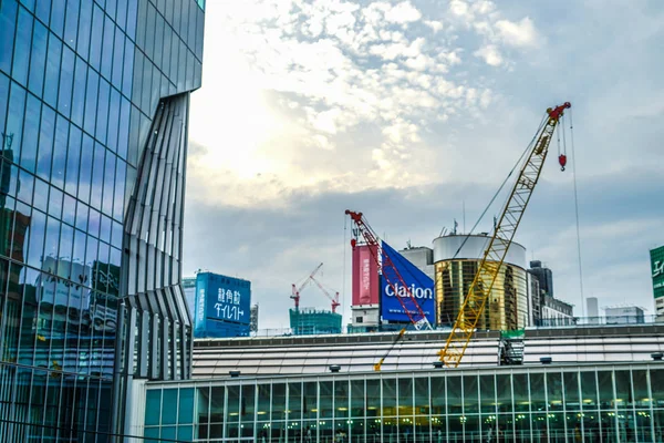 Shibuya Edifícios Altos Céu — Fotografia de Stock