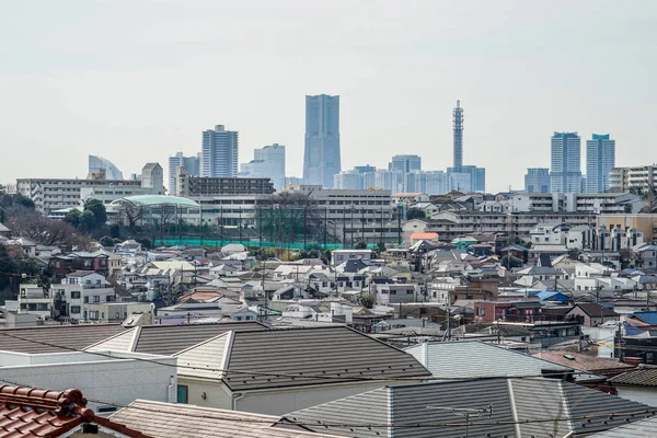 丘から見た横浜の風景 — ストック写真