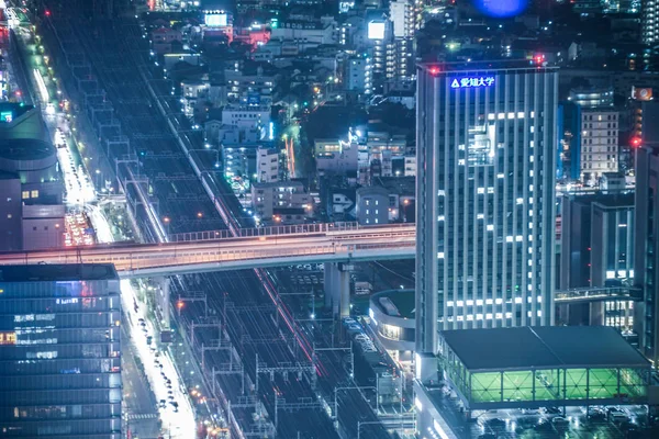 Nagoya Nachtzicht Vanuit Sky Promenade — Stockfoto