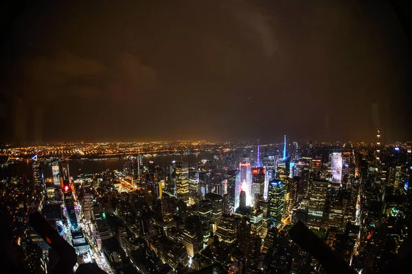 从帝国大厦看到的纽约夜景 — 图库照片