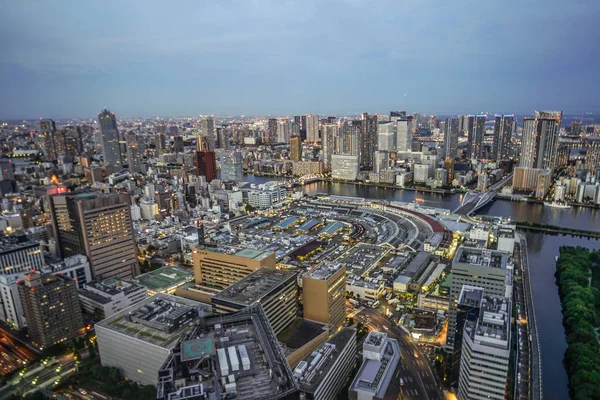 Tokyo Night View Caretta Shiodome — Stockfoto