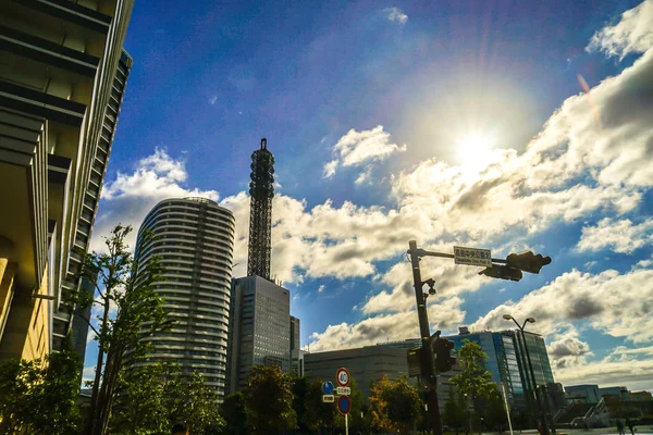 Minato Mirai Apartamento Edifício Alto — Fotografia de Stock