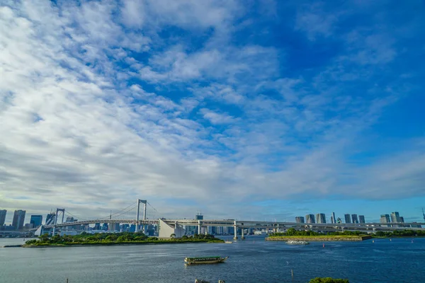 Tokyo Panorama Jak Vidět Odaiby — Stock fotografie