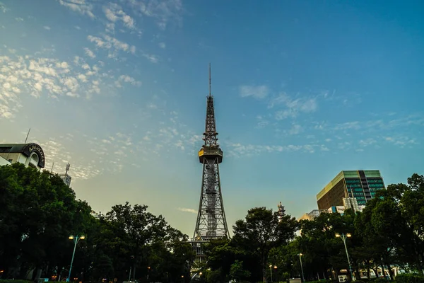 Nagoya Fernsehturm Und Sonnenuntergang — Stockfoto