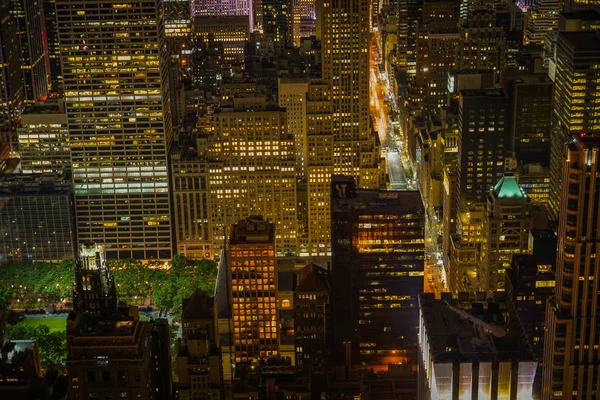 Empire State Binası Ndan New York Gece Görüşü Görünüyor — Stok fotoğraf