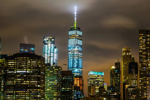 New York Manhattan Night View — ストック写真