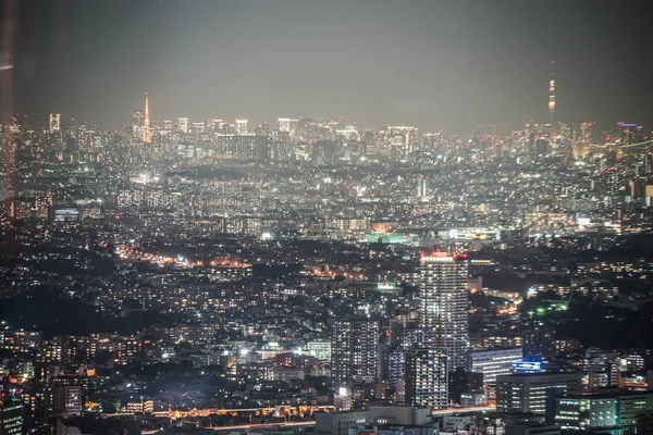 Tampilan Malam Terlihat Dari Menara Penanda Yokohama — Stok Foto