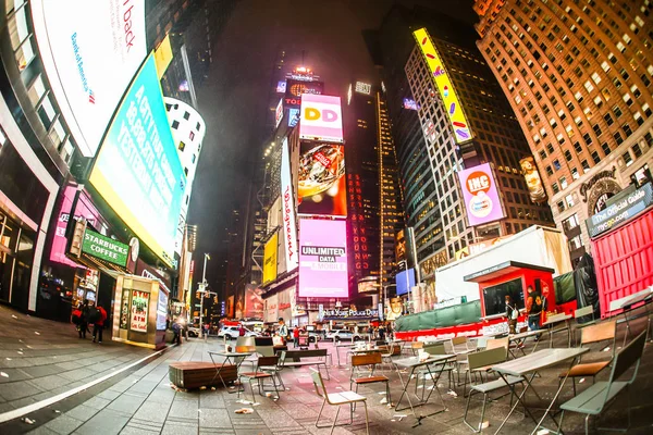 Night View New York Times Square Timessquare — ストック写真