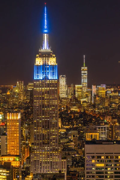 Empire State Building Genomen Van Het Rockefeller Center Observation Deck — Stockfoto