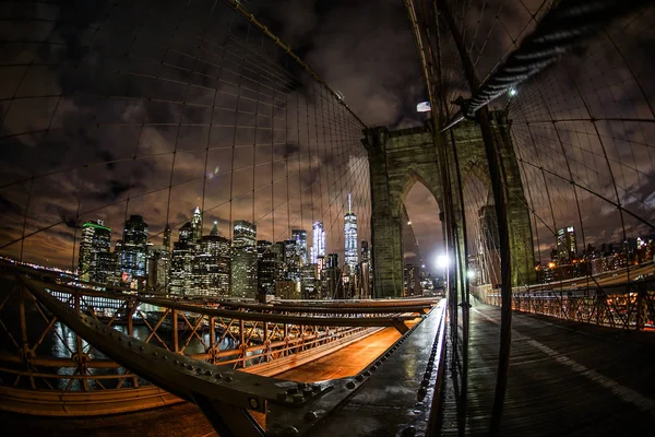 Noche Del Puente Brooklyn — Foto de Stock