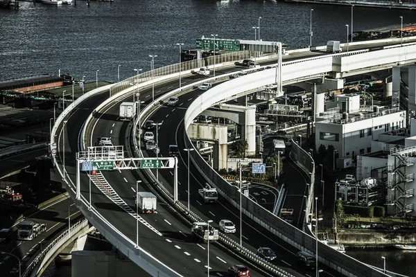 Highway Οποία Είναι Ορατή Από Marine Tower Μονόχρωμη — Φωτογραφία Αρχείου