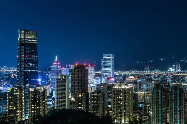 Taipei Nacht Uitzicht Vanaf Xiangshan Taipei — Stockfoto