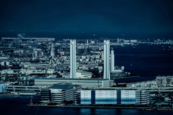 Yokohama Şehir Kulesi Nden Görünen Şehir Manzarası — Stok fotoğraf